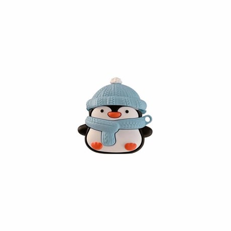 CUTECASEペンギン Airpods 4ケース 可愛い Airpods3/2カバー Airpodspro2/pro キーホルダー付き ギフトにおすすめCM5015