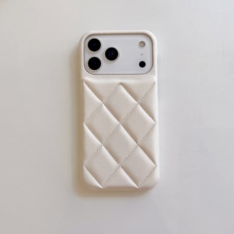 CUTECASEキルティングレザークラシックなダイヤモンドデザイン iPhone17/17Proケース おしゃれ 高級感 iPhone17ProMax/Airケース セレブ愛用 CM5715