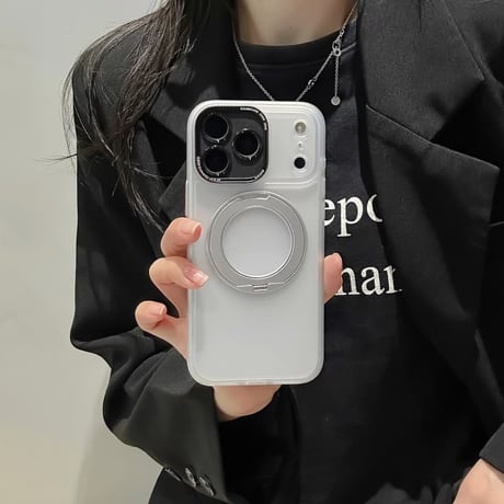 CUTECASE 高品質指紋防止 iPhone17ProMax/17Proケース MagSafeリングスタンド iPhone17P/Air/16ProMaxケース カメラカバー付 耐衝撃CM5949