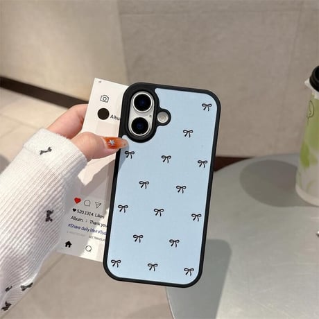 CUTECASEリボン柄 iPhone16Pro/16ケース 韓国風 iPhone15pro/14/13/12ケース 可愛すぎ 女子力アップ CM4842