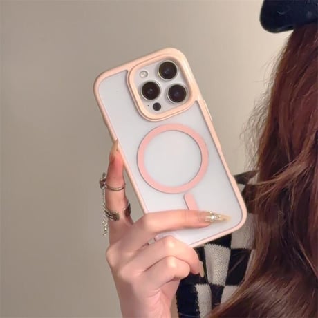 CUTECASE淡色系 iPhone16pro/16promaxケース MagSafe対応 iPhone15pro/14/13カバー シンプル風 男女兼用 頑丈 CM5293