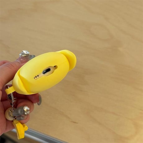 CUTECASEバナナ Airpods4ケース ギフトにおすすめ airpods3/2カバー AirpodsPro2ケース キーチェーン付き かわいい果物デザインCM5423