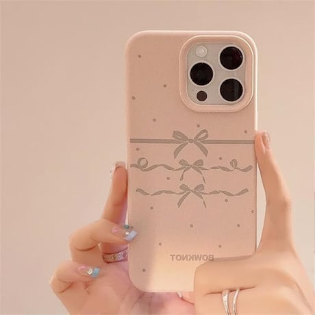 CUTECASEリボン柄 iPhone16/16plusケース シリコン ピンク iPhone15Pro/14/13Proケース　指紋防止 可愛い CM4627
