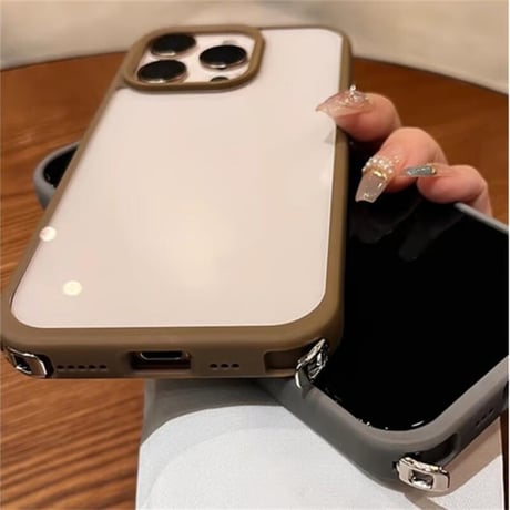 CUTECASEショルダーストラップ付 iPhone16Pro/16ProMaxケース クリア iPhone15/14promax/13proカバー 便利 高級感CM4772