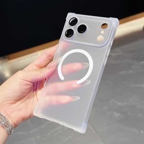 CUTECASE スクエア iPhone17ProMax/17Proケース 指紋防止 マット仕上げ MagSafe対応 iPhone17/Air/16/15カバー カメラ保護 耐衝撃CM5821
