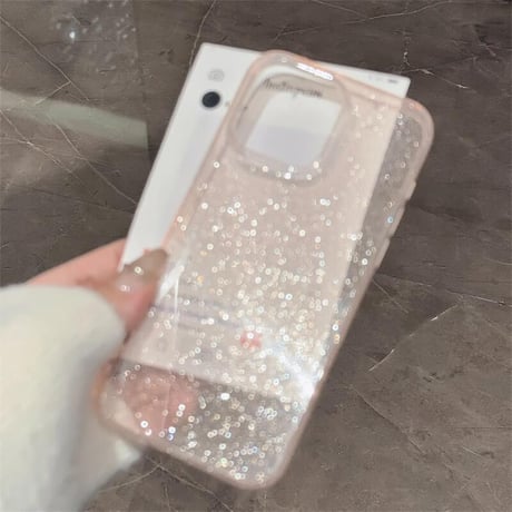 CUTECASE定番 iPhone16pro/16promaxケース キラキララメ iPhone15pro/14pro/13/12カバー 黄ばまない クリアケース CM5085