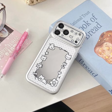 CUTECASE 動物柄 ミラー iPhone17Promaxケース メッキ iPhone17Pro/16/15ケース かわいい 春夏コーデCM6326