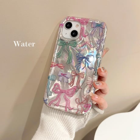 CUTECASEリボン柄 iPhone15/15promaxケース キラキラ iPhone14/13pro/12ケース かわいい 女子力UP CM4061