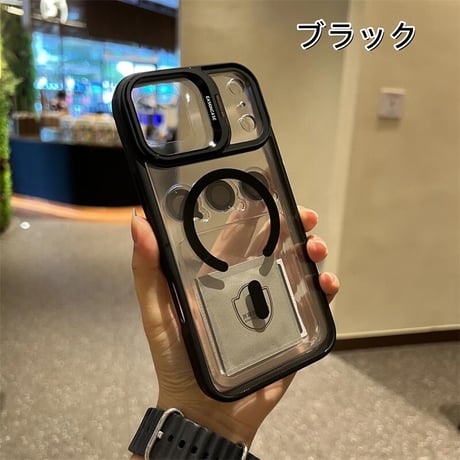 CUTECASEカメラスタンド付 iPhone17ProMax/iPhone17Proケース レンズフィルムプレゼント iPhone17/Airケース MagSafe対応 高級感たっぷり CM5710