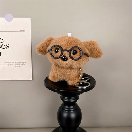 CUTECASE AirpodsPro3ケース メガネ犬ちゃん Airpods4/3 エアポッズプロ2/Pro1カバー ぬいぐるみ ギフトにおすすめCM5692