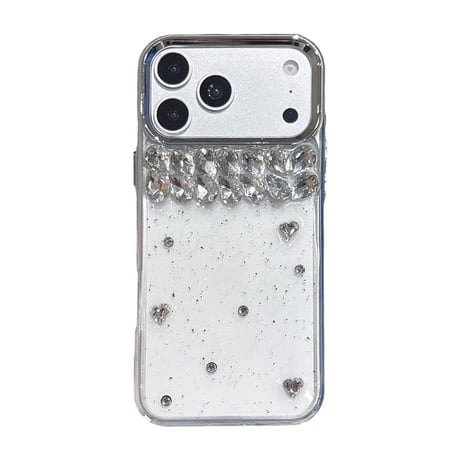 CUTECASE ダイヤデコクリアiPhone17ProMax/17ケース ラメ入り iPhone16Pro/15Pro/14ケース 丈夫 キラキラ感CM6530