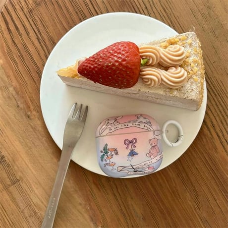 CUTECASE大人可愛い Airpods4ケース クマちゃん Airpods3/Pro2ケース airpodspro2カバー キーチェーン付 ギフトにおすすめCM5133