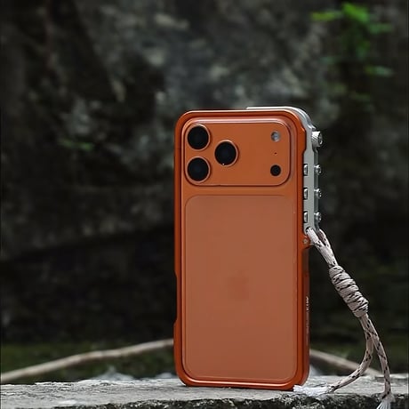 CUTECASE iPhone17Promaxケース 360度完全に包まれた傷防止および落下防止のアルミニウム合金素材サイバーパンクスタイル装甲保護
