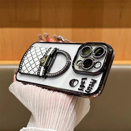 CUTECASE メイク鏡 iPhone16/16Proケース バック型スタンド iPhone15Pro/14/13Proカバー 綺麗キラキラ 多機能 レンズカバーCM4673