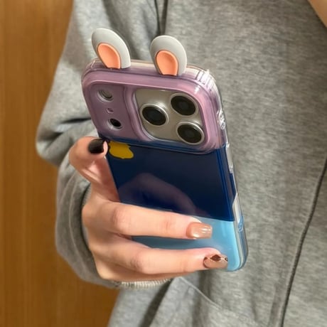 CUTECASE iPhone17Pro/17ケース 耳付き 可愛い iPhone17ProMax/16Pro/15ケース ペアお揃い ギフトにおすすめ CM5888