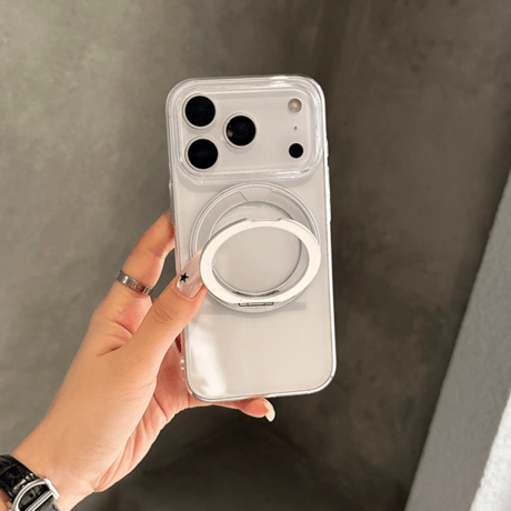 CUTECASE MagSafeリングスタンド iPhone17ProMax/17proケース 高透明 iPhone17/17Airカバー 耐衝撃 薄型 黄ばまない CM5606