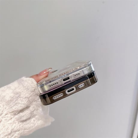 CUTECASE動くグリッター iPhone16pro/16ケース リボン うねうね iPhone15/14pro/13promaxカバー 女子力高い CM5112