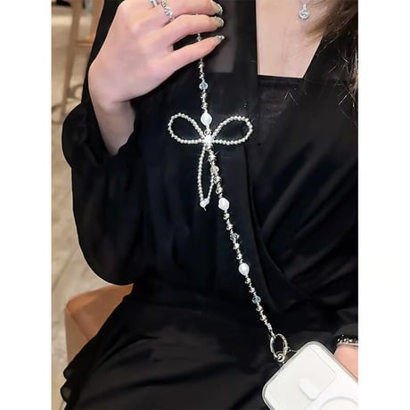 CUTECASEきれいめ スマホストラップ 高級感 ショルダーストラップ キー/バックチェーン iPhone17pro ダイヤ 美しいCM5597