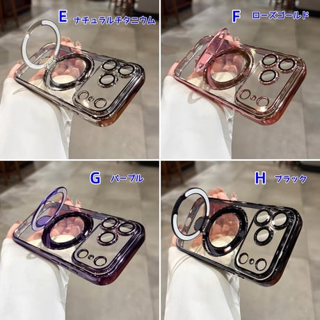 CUTECASE MagSafeリングスタンド iPhone17Pro/17ProMaxケース 強力ガラスレンズカバー iPhone17/17Airケース 大人気 CM5682