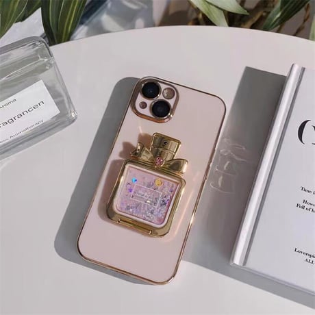 CUTECASE グリッター香水瓶スタンド iphone15pro/14/13proケース キラキラ アイフォン12mini/11proカバー お洒落 使いやすい 個性ファッションCM2198