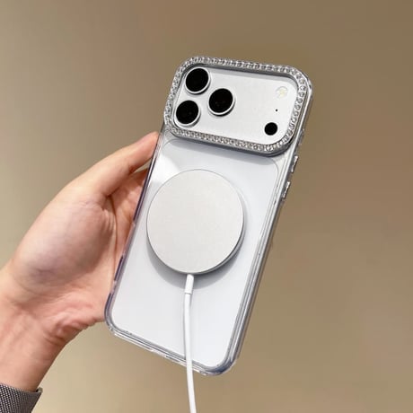 CUTECASE MagSafe対応ミラーiPhone17Pro/17ケース ジュエリーデコ iPhone16Pro/Air/15ProMaxケース かわいい オシャレCM6518