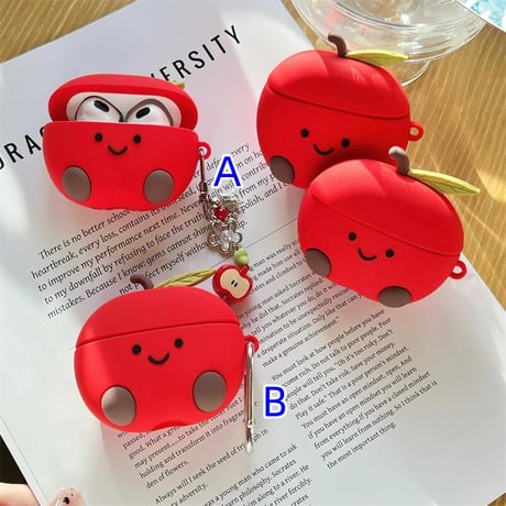 CUTECASE アップル Airpods4ケース プレゼントにおすすめ AirpodsPro2ケース airpods3/2カバー カラビナ/キーチェーン かわいい CM5516