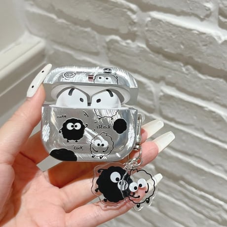 CUTECASEモンスター AirpodsPro3ケース 可愛い Airpodspro3/2/1カバー Airpods第3/2世代 キーホルダー プレゼントにおすすめCM6441