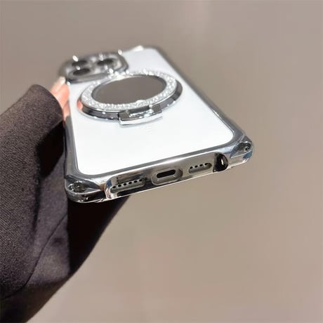 CUTECASE鏡リングスタンド付 iPhone16pro/16ケース ショルダーチェーン iPhone15/14pro/13promaxカバー 女子力高い 多機能便利 CM5163