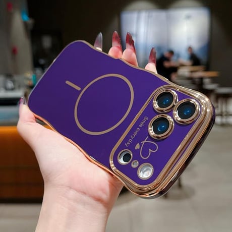 CUTECASE うねうねライン iPhone17/17proケース Magsafe ハート柄 iPhone17Air/17Promaxカバー 頑丈 耐久性 人気CM5650