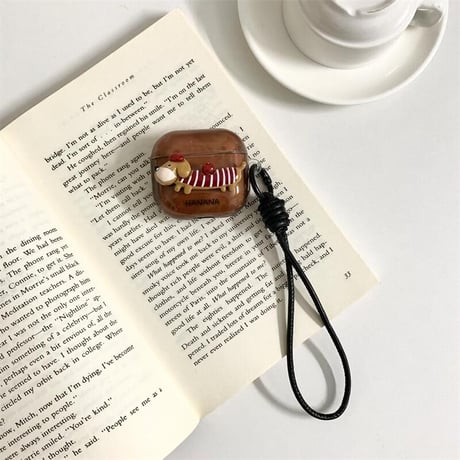 CUTECASEダックスフンド Airpods第四世代ケース リングとストラップ付 AirpodsPro2ケース airpods3カバー かわいい お揃いCM5437