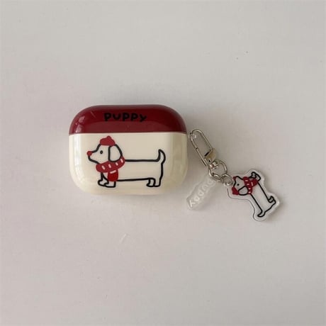 CUTECASEDog Airpods 4ケース 可愛すぎ puppy Airpods3/2カバー Airpodspro2/pro キーホルダー付き ギフトにおすすめCM5026