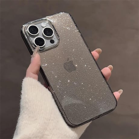 CUTECASE定番 iPhone16pro/16promaxケース キラキララメ iPhone15pro/14pro/13/12カバー 黄ばまない クリアケース CM5085