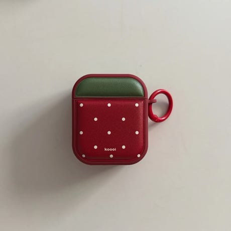 CUTECASE MagSafe対応 Airpods Pro3ケース ワインレッド 皮製 Airpods 4/3カバー AirpodsPro2/1 リング付 韓国っぽ ワイヤレス充電CM6090