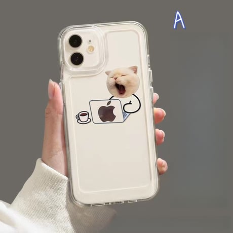CUTECASE恋人への贈り物情熱の仕事iphone15proケースカップル向けの面白い表現コーギー犬そしてガーフィールドiPhone13/14Pro 携帯ケースC6018