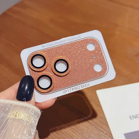 CUTECASE キラキララメレンズカバー iPhone17ProMax/17Pro 17/16/15proカメラレンズフィルム 輝く 保護力強い 美しい 頑丈 CM5771