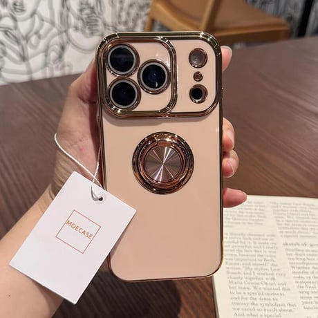CUTECASE リング付 iPhone17Pro/17ケース スタンド機能 iPhone17Promax/17Airカバー メタルカラー 丈夫 CM5680