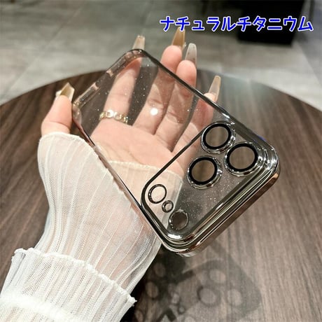 CUTECASE iPhone17Pro/17ケース キラキラ おしゃれ iPhone17Air/17ProMaxカバー レンズ保護フィルム付き ラメ入り 軽量丈夫CM5681