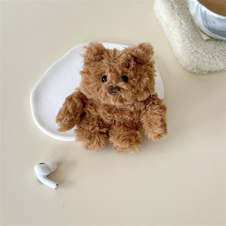 CUTECASE熊ぬいぐるみ AirPods４/3ケース ふわふわ柔らかい airpodsPro2/Pro1保護カバー かわいい ギフトにおすすめCM4856