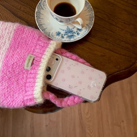 CUTECASE ストライプ柄 iPhone17Pro/17ケース キラキララメいり iPhone17ProMax/16/15Proカバー ハート柄カメラカバー 甘めコーデ CM6131