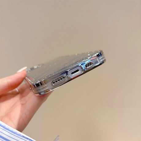 CUTECASE ストーン iPhone16/16pro/15plusケース 水紋 iPhone14/13pro/12ケース 女子力アップ キラキラCM4546