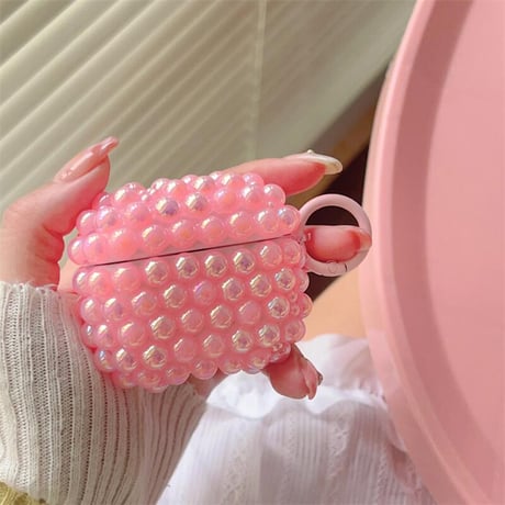 CUTECASEパール Airpods第四世代ケース キラキラ AirpodsPro2ケース airpods3カバー 大人可愛い ギフトにおすすめ リング付CM5207