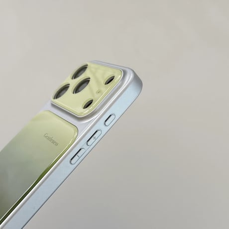 CUTECASE グラデーショングリーンiPhone17Promaxケース 光沢感 iPhone16/15Pro/14ケース 頑丈 涼しそうCM6371
