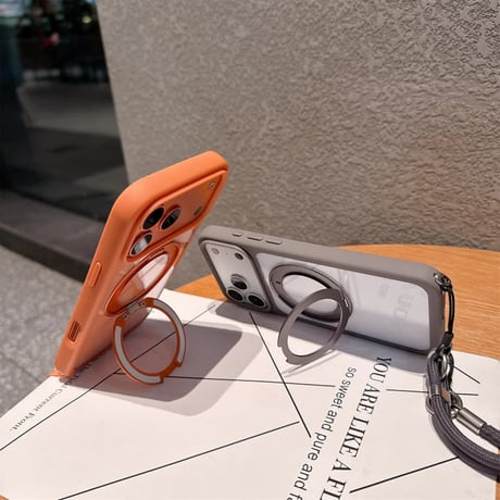 CUTECASE 多機能高品質 iPhone17Pro/17ProMaxケース ショルダーストラップ付 MagSafeリングスタンド iPhone17ケース 耐衝撃 高級感 CM5780