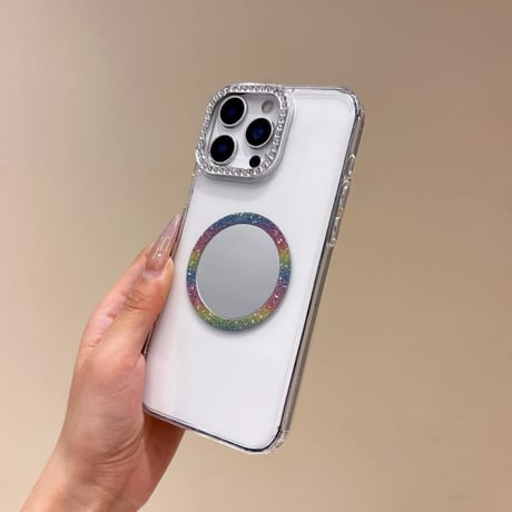 CUTECASE MagSafe対応ミラーiPhone17Pro/17ケース ジュエリーデコ iPhone16Pro/Air/15ProMaxケース かわいい オシャレCM6518
