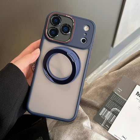 CUTECASE 高品質指紋防止 iPhone17ProMax/17Proケース MagSafeリングスタンド iPhone17P/Air/16ProMaxケース カメラカバー付 耐衝撃CM5949