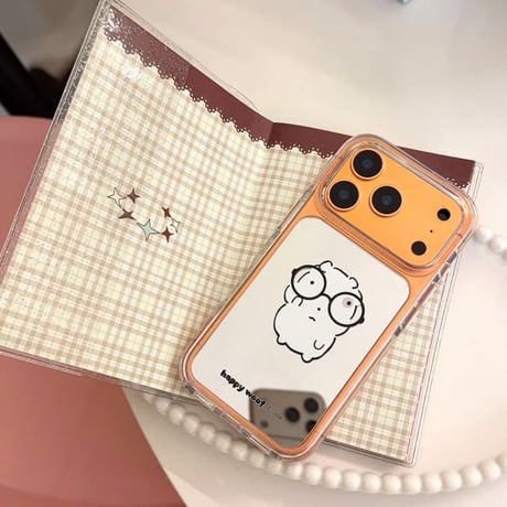 CUTECASE犬ちゃんミラー iPhone17Promaxケース 光沢感 iPhone16Pro/15Pro/14ケース 丈夫 便利 ギフトに最適CM6503