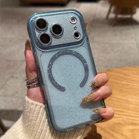 CUTECASE キラキラレンズカバー iPhone17/17プロケース MagSafe対応 ラメ iPhone17Promax/16Pro/15ケース クリアケース 耐衝撃頑丈CM6053
