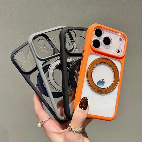 CUTECASE 高品質MagSafeリング iPhone17Promaxケースカメラカバー付 スタンド機能 16ProMaxケース カメラコントロールボタン保護カバーCM5967