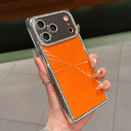 CUTECASE スクエア iPhone17Pro/17ケース ジュエリーライン iPhone17Promax/Air/16Proカバー キラキラ 高級感 存在感抜群CM5790