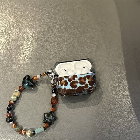 CUTECASEアニマル柄 AirpodsPro3/４ケース ストラップ付 Airpods3/Pro2ケース おしゃれ うねうね 秋冬トレンドカラー CM5749